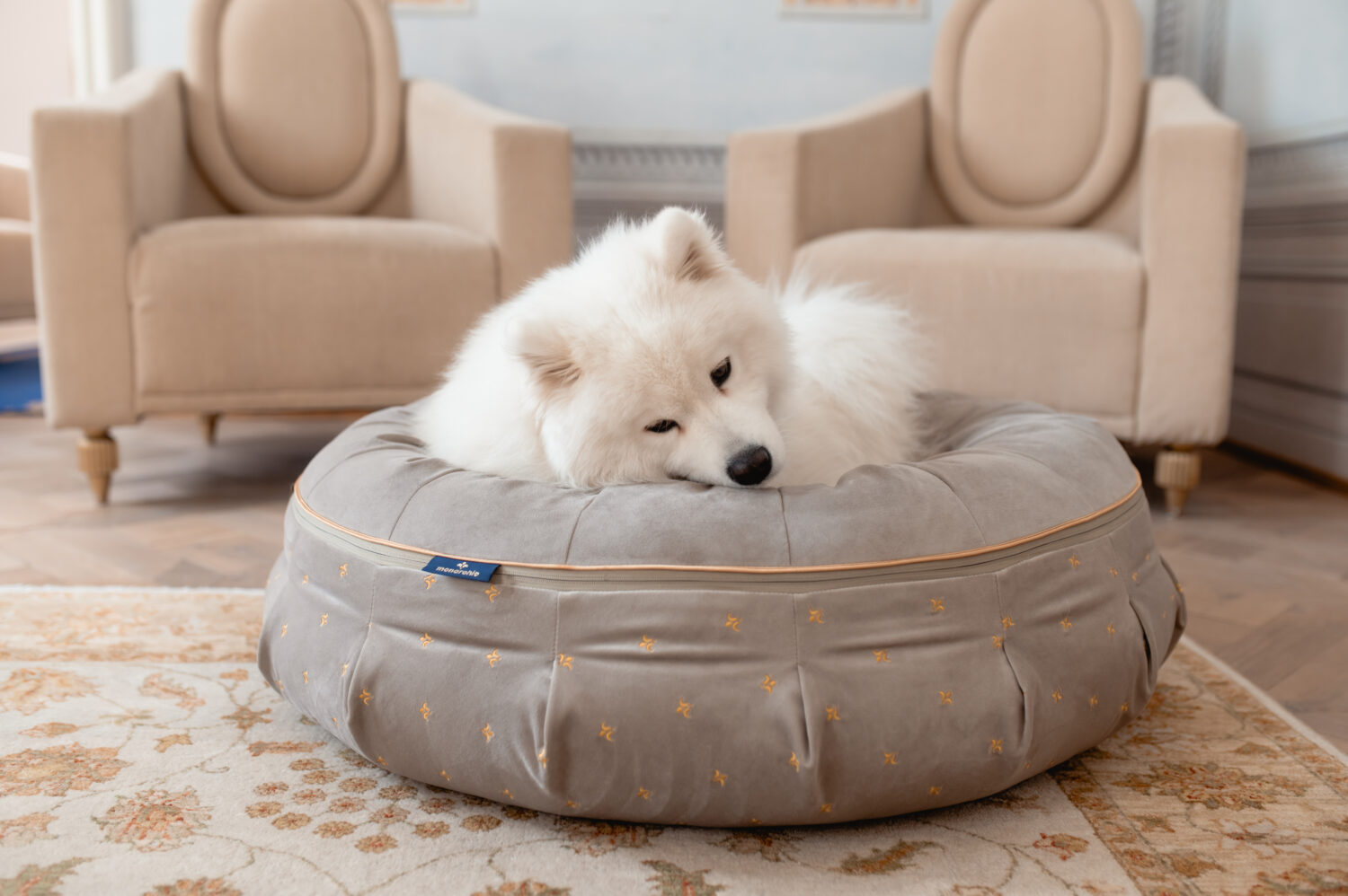 Hampton Ring – Sandstone, pet bed, dog bed, dog donut